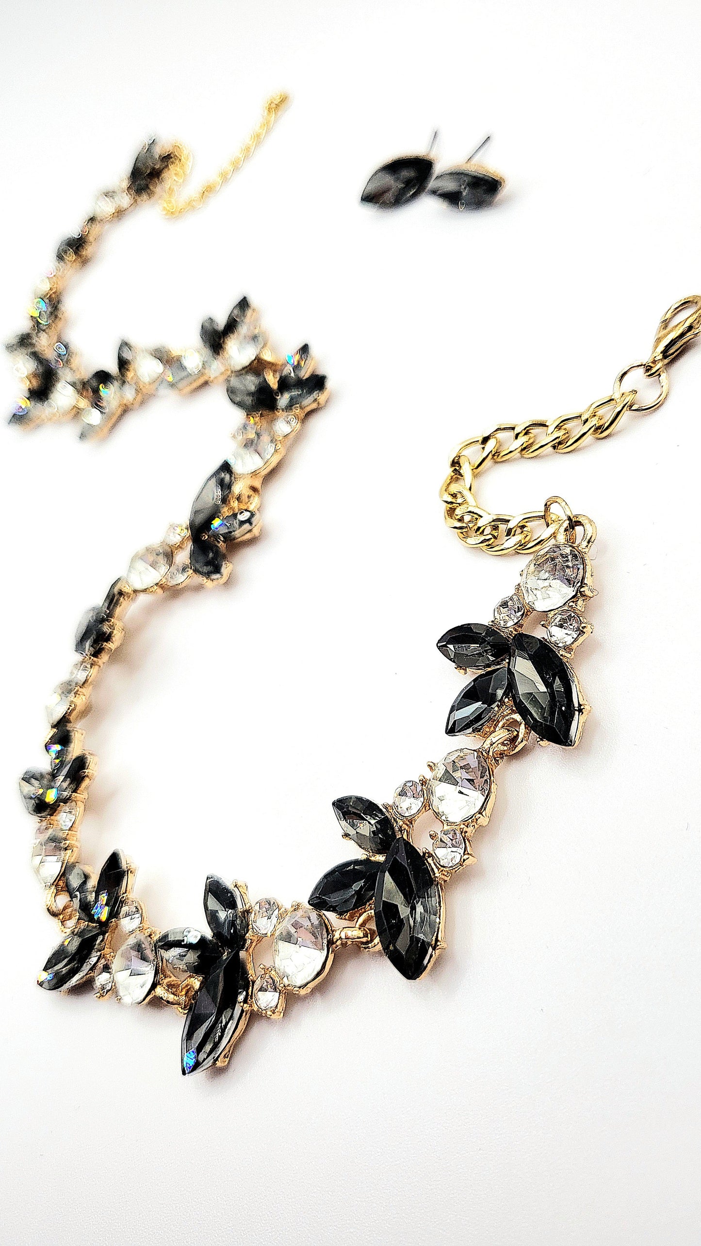Cluster Crystal Necklace Set