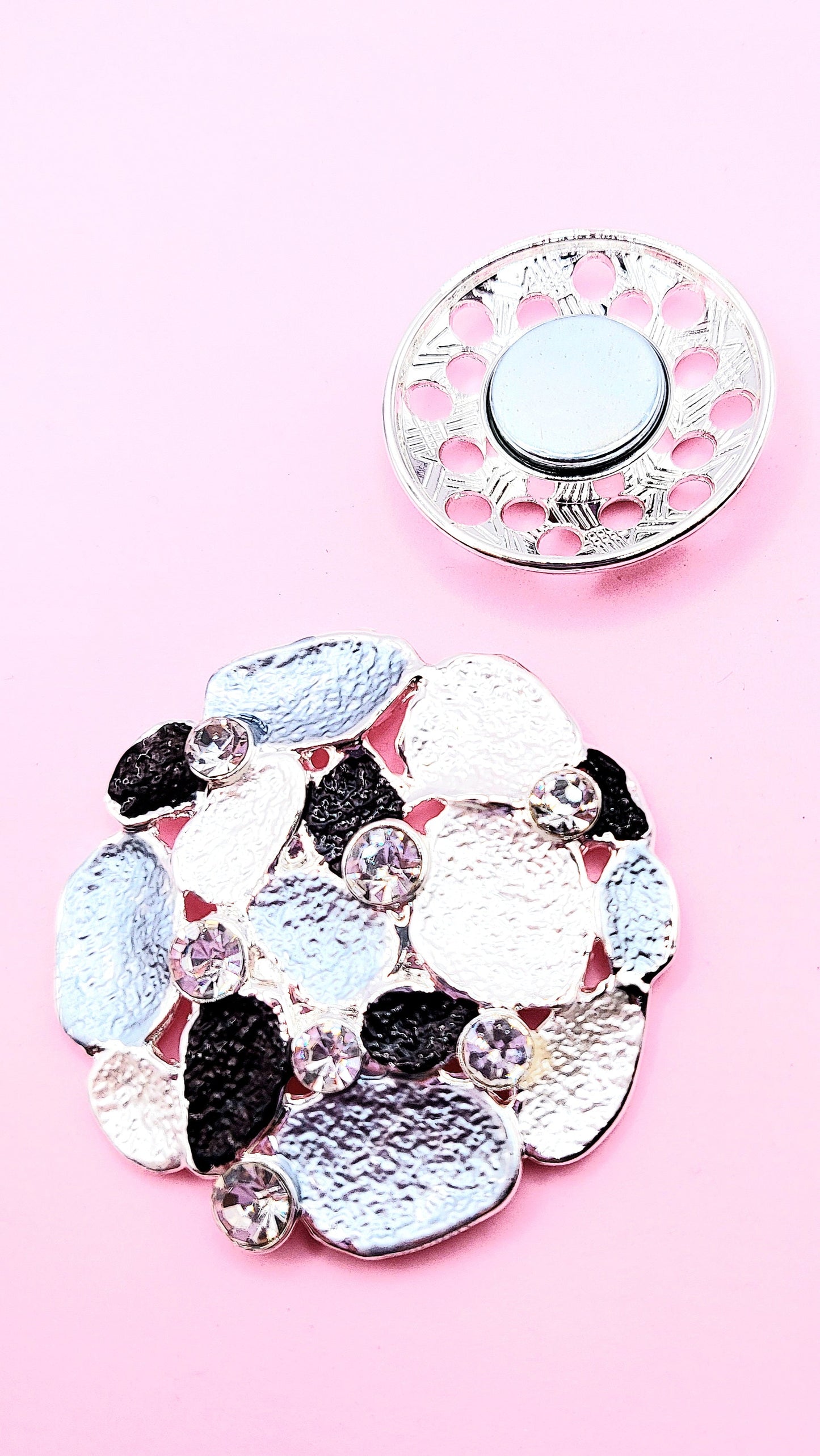 Abstract Magnetic Crystal Brooch