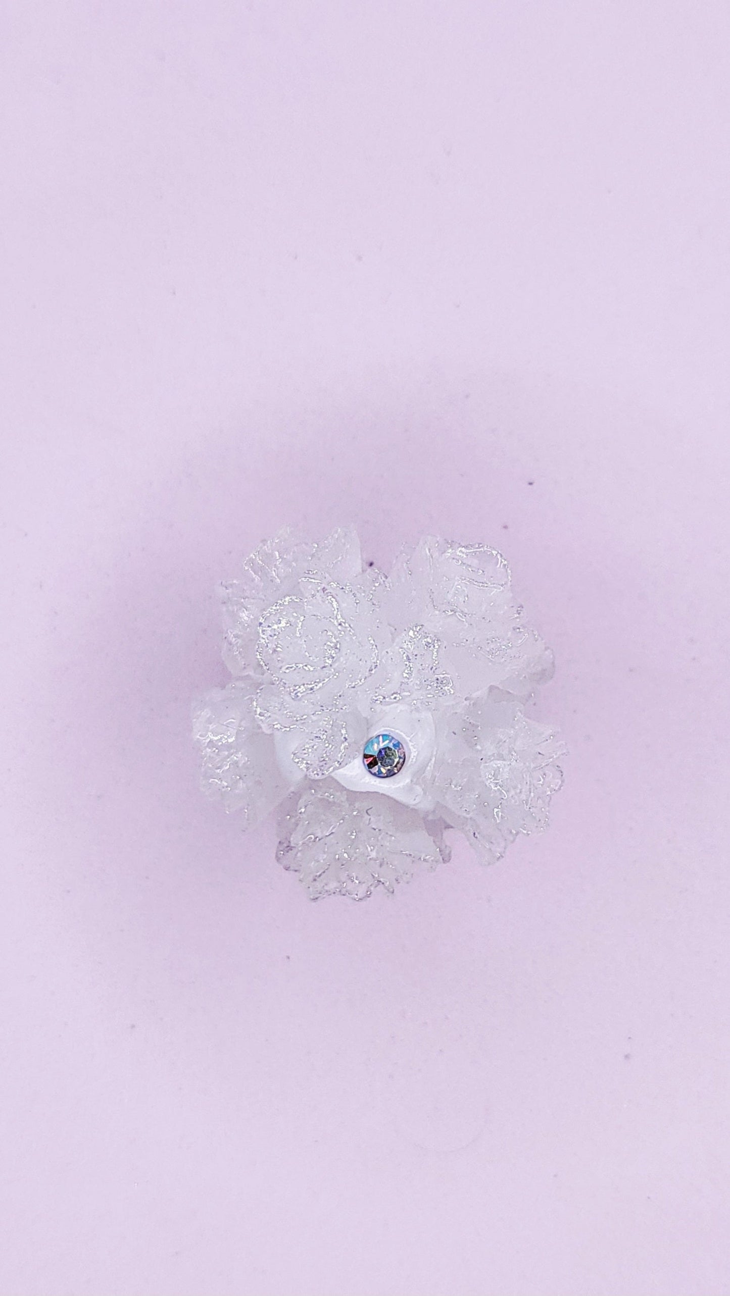 Crystal Flower Cluster Stacking Charm