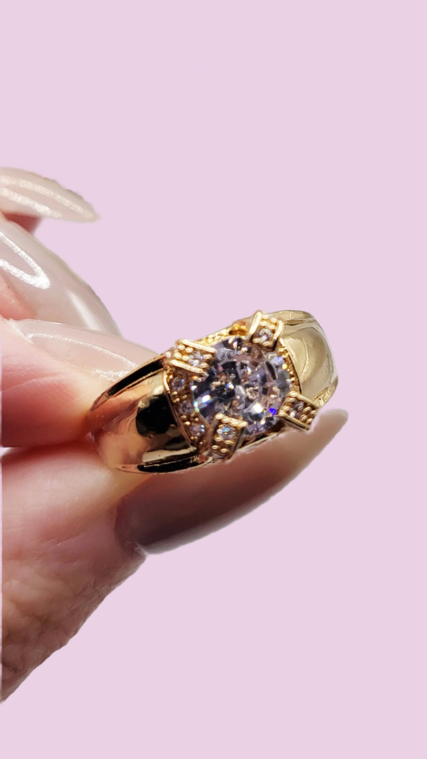 Glossy Crystal Ring Box set of 12