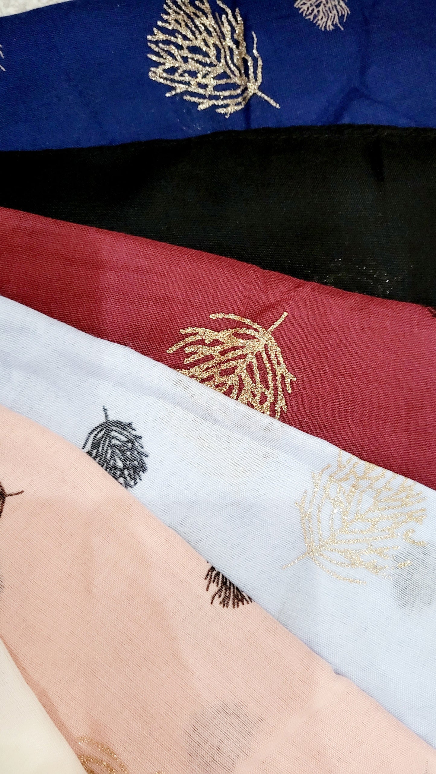 Leaf Shimmer Scarf Pack of 12