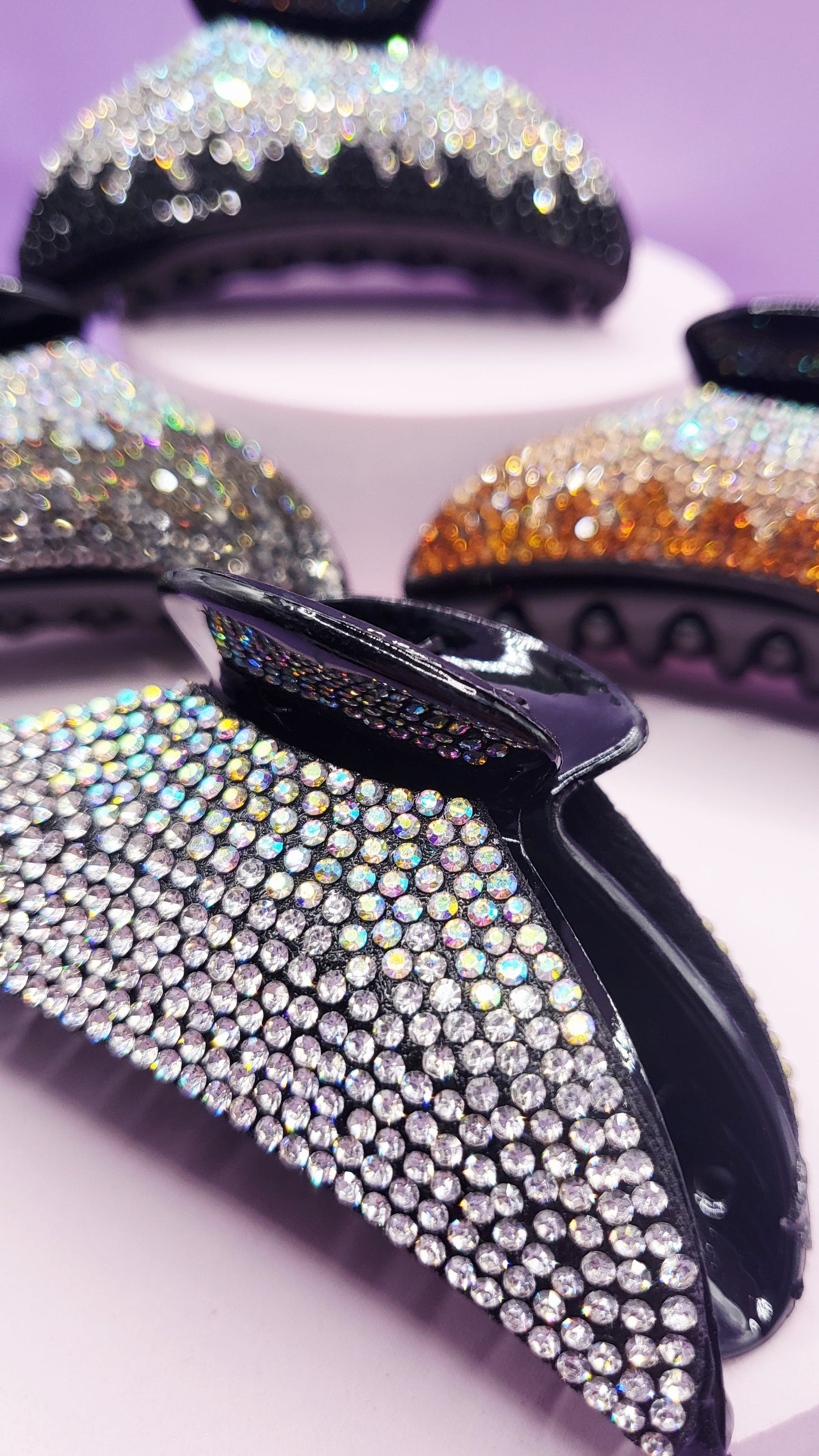 Crystal Fade Double Colour Hair Clamps Pack of 12