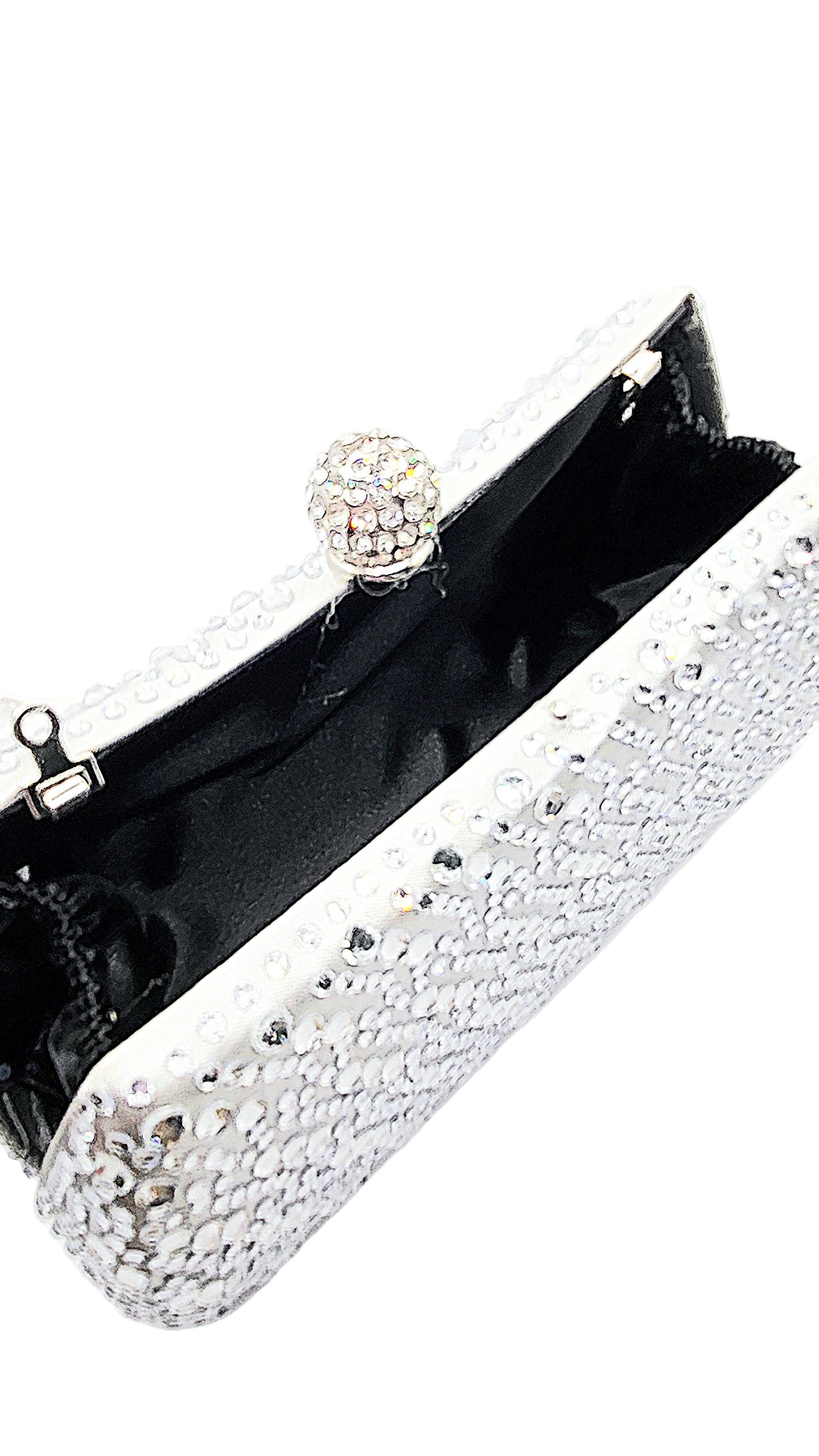 Curved Crystal Clutch Bag