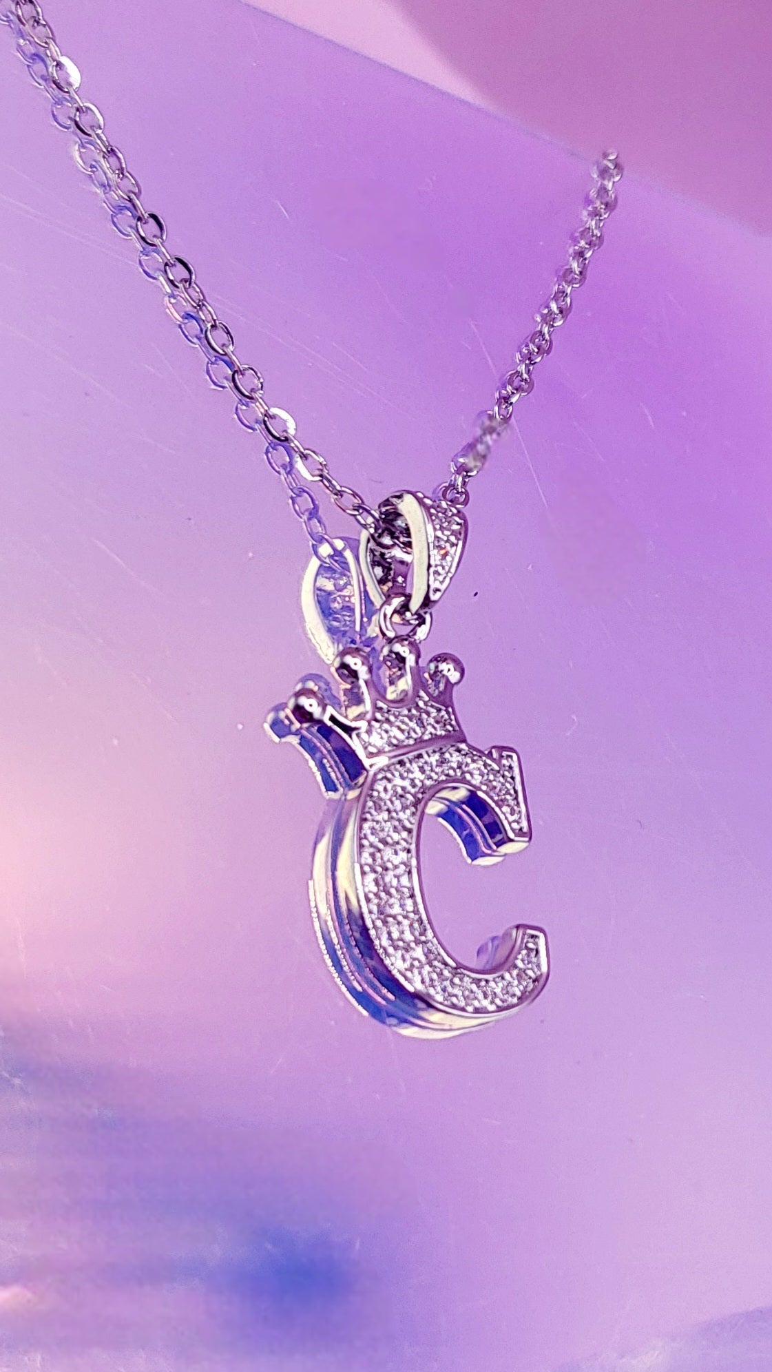 Initial Crystal Queen Necklace