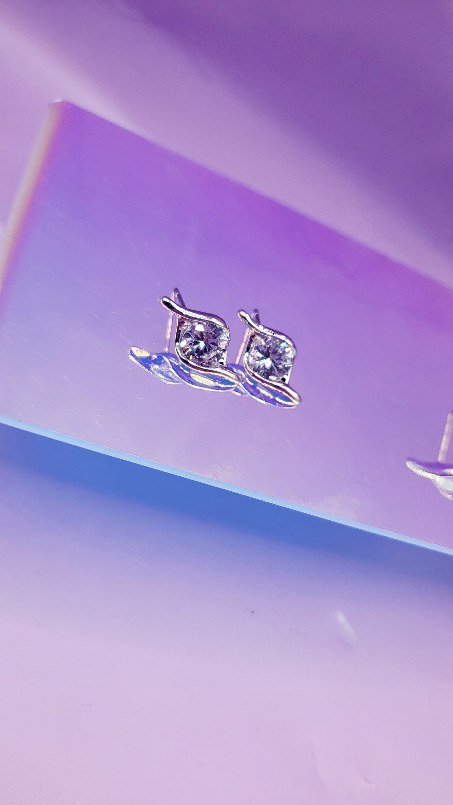 Luxe Tear Drop Crystal Stud Earrings