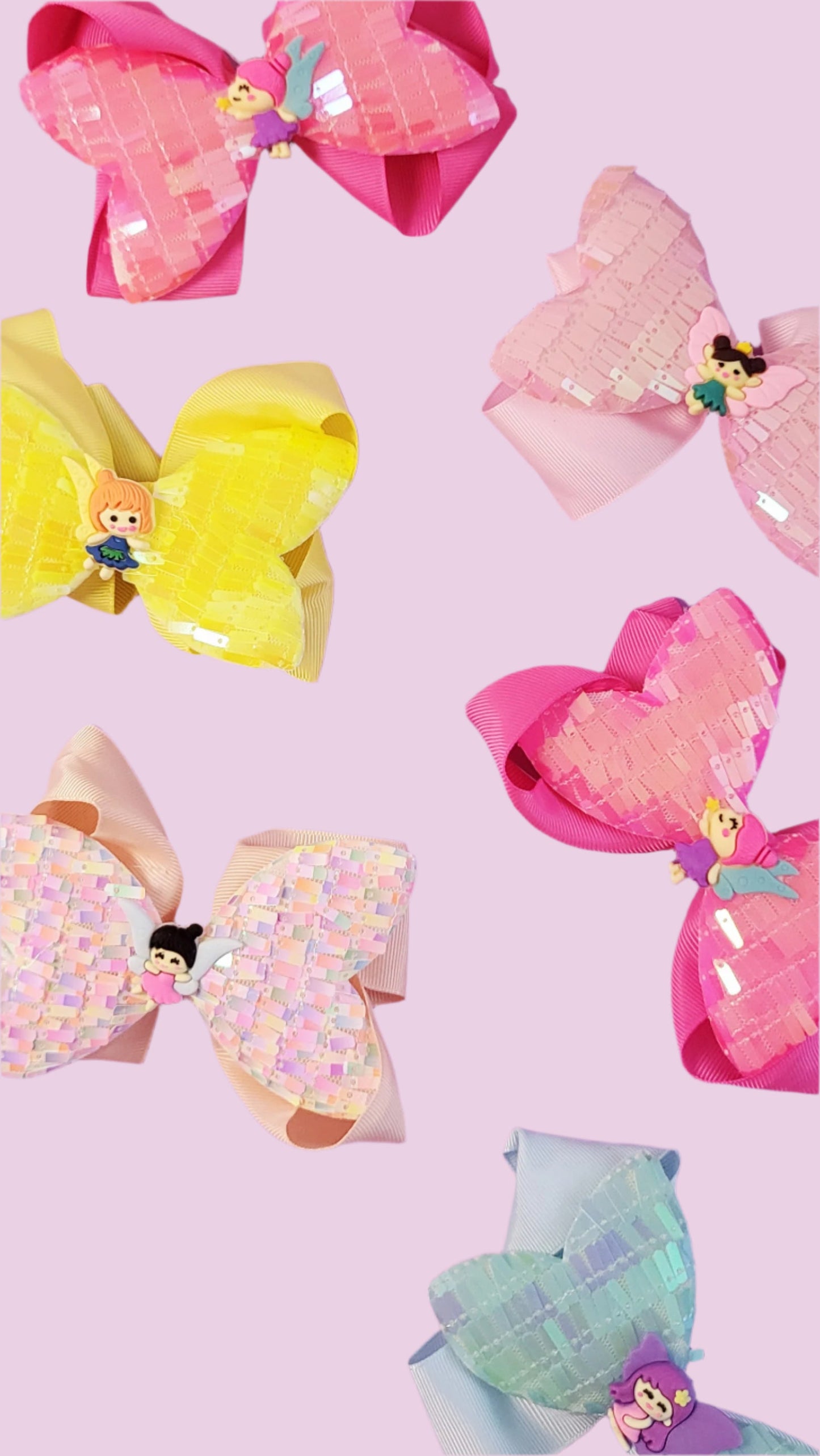 Fairy Iridescent Hair Bow Clip Slide Pack of 12