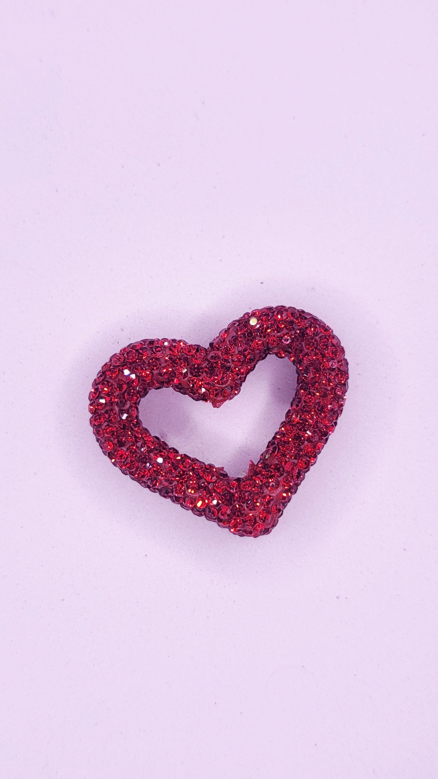 Crystal Open Heart Stacking Charm