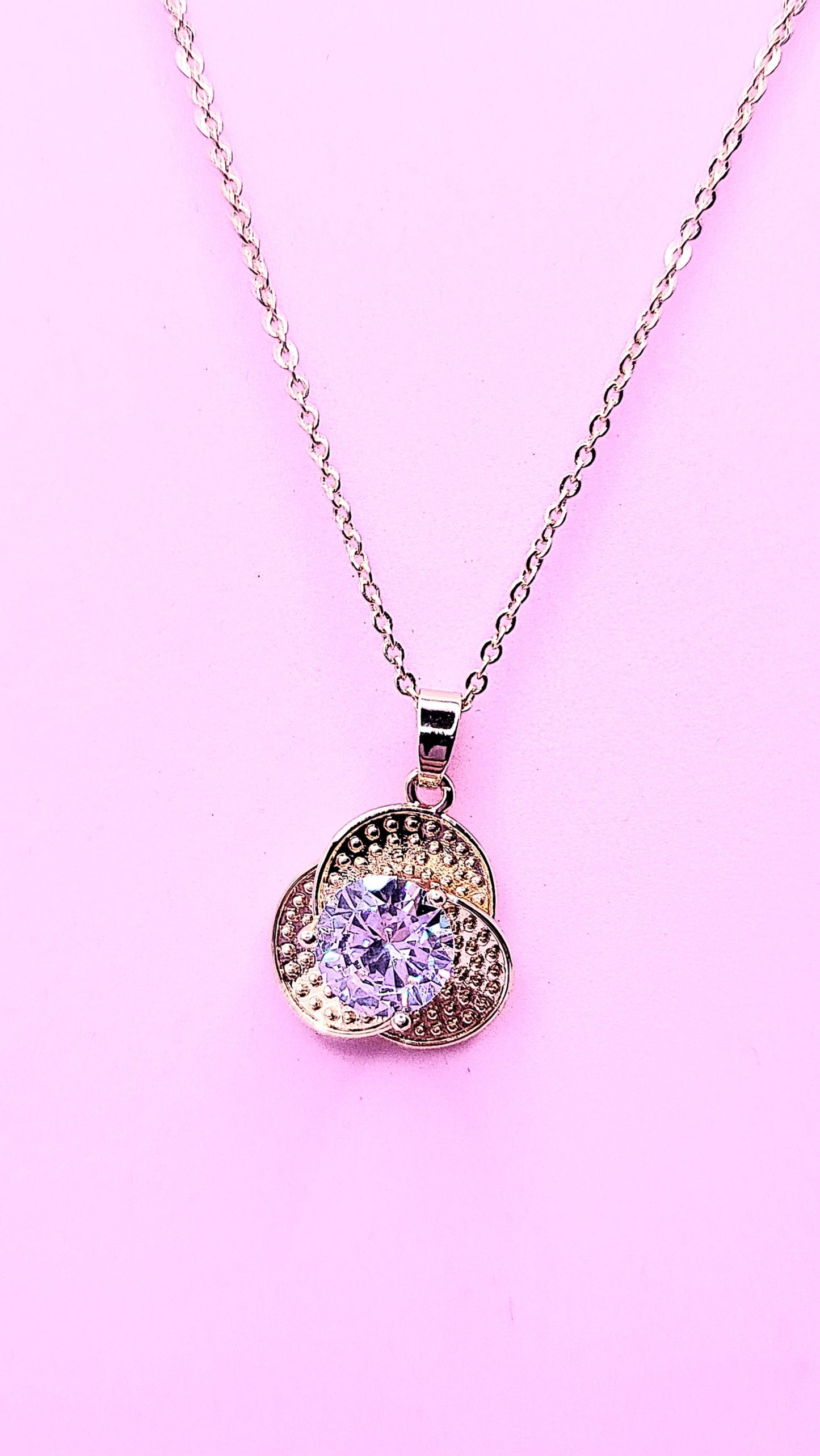 Flower Drop Crystal Necklace