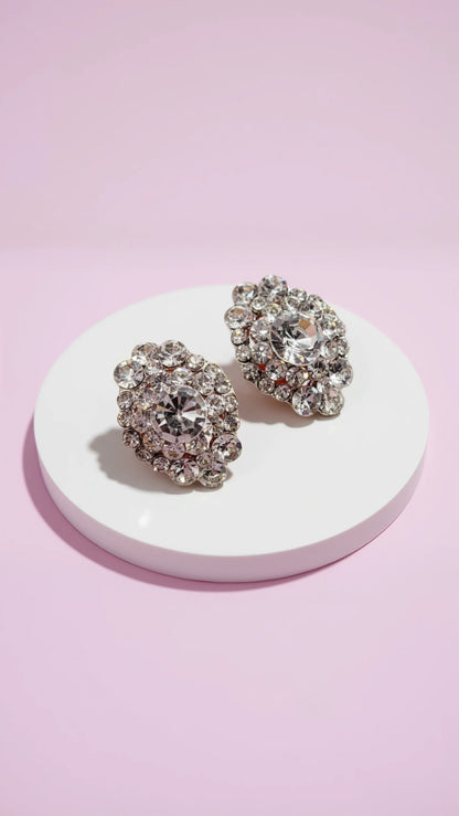 Crystal Cluster Stud Earrings