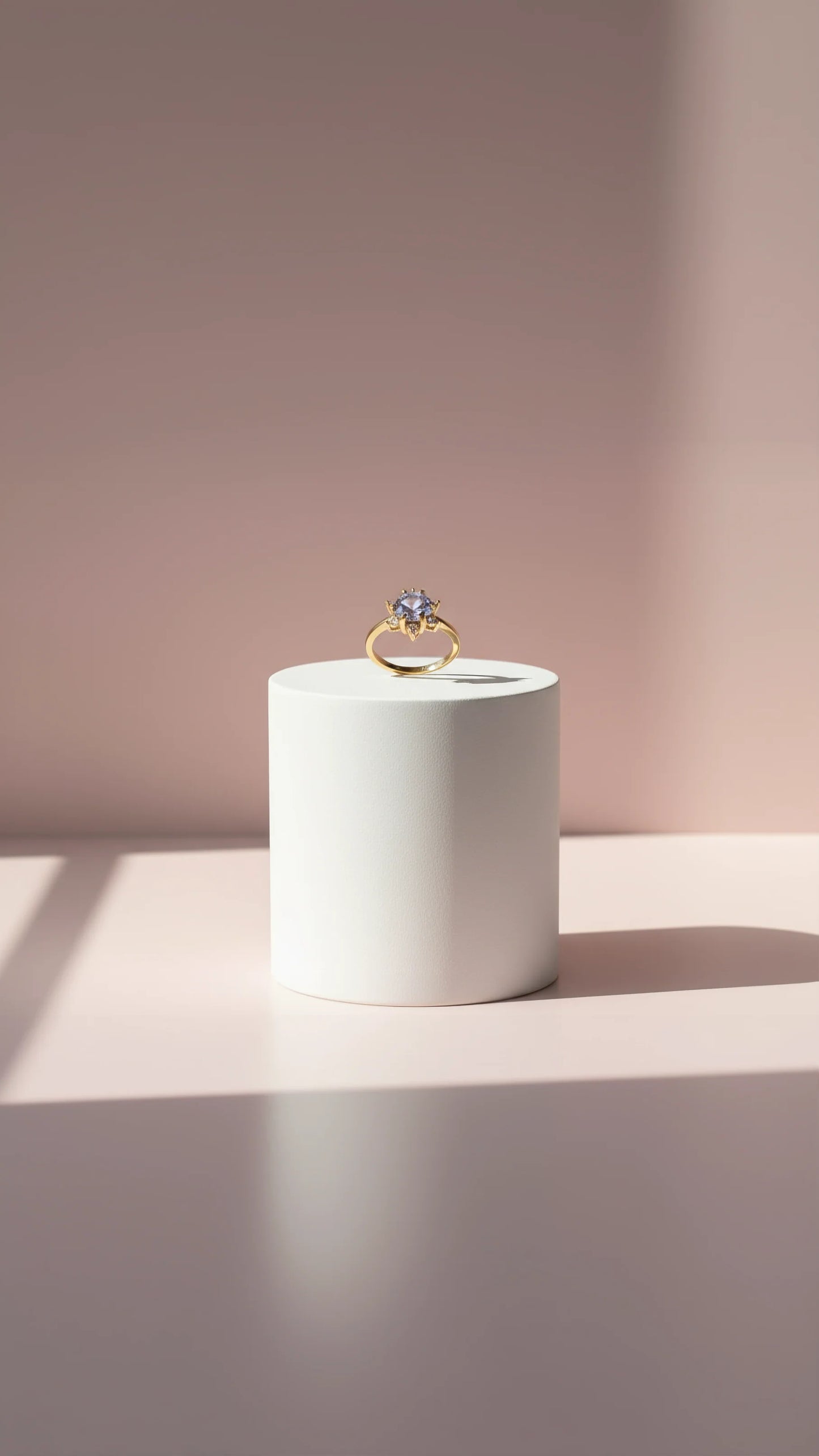 Round Cut Solitaire Crystal Ring Gold Box set of 12