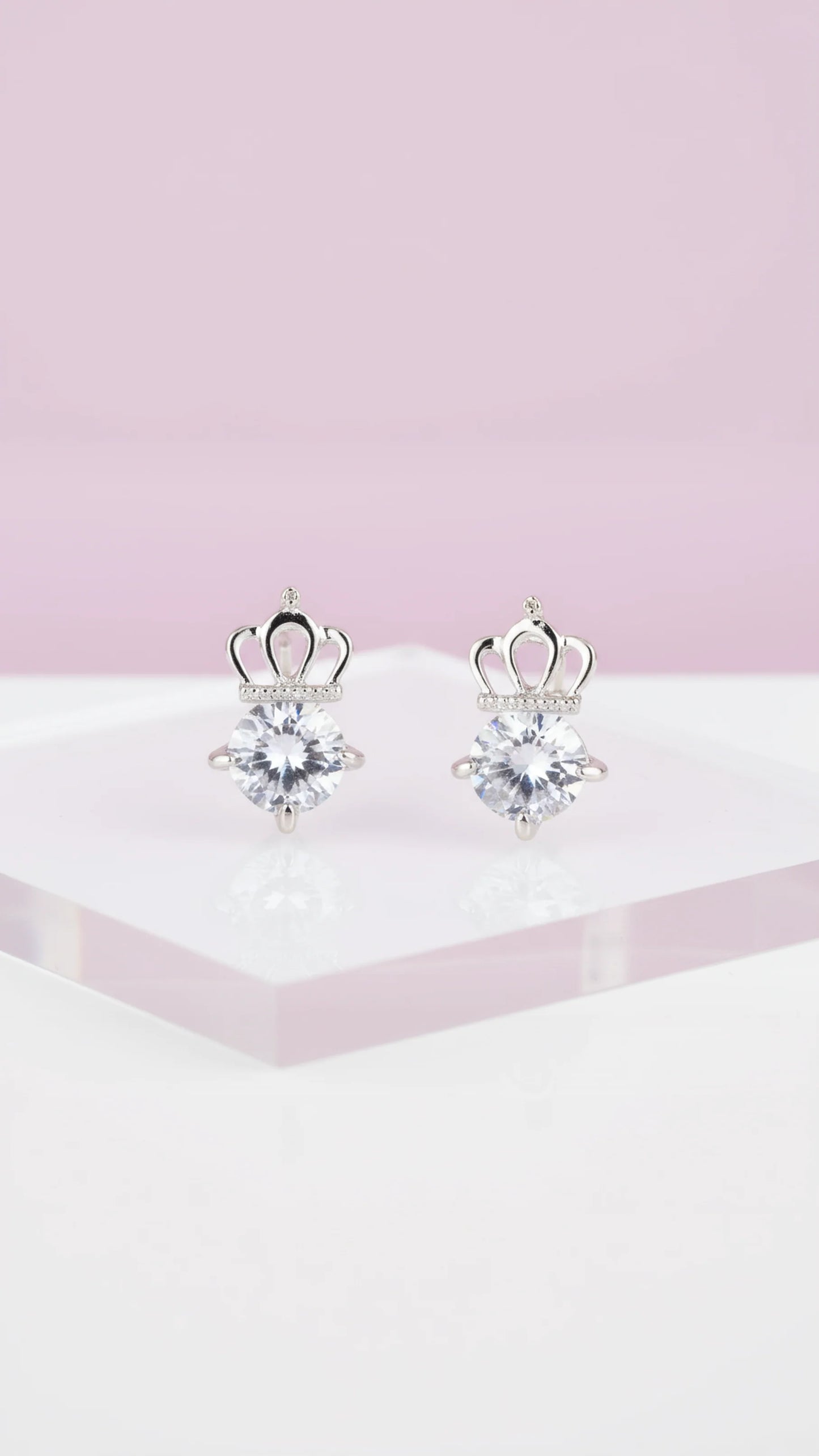 Crown Crystal Stud Earrings