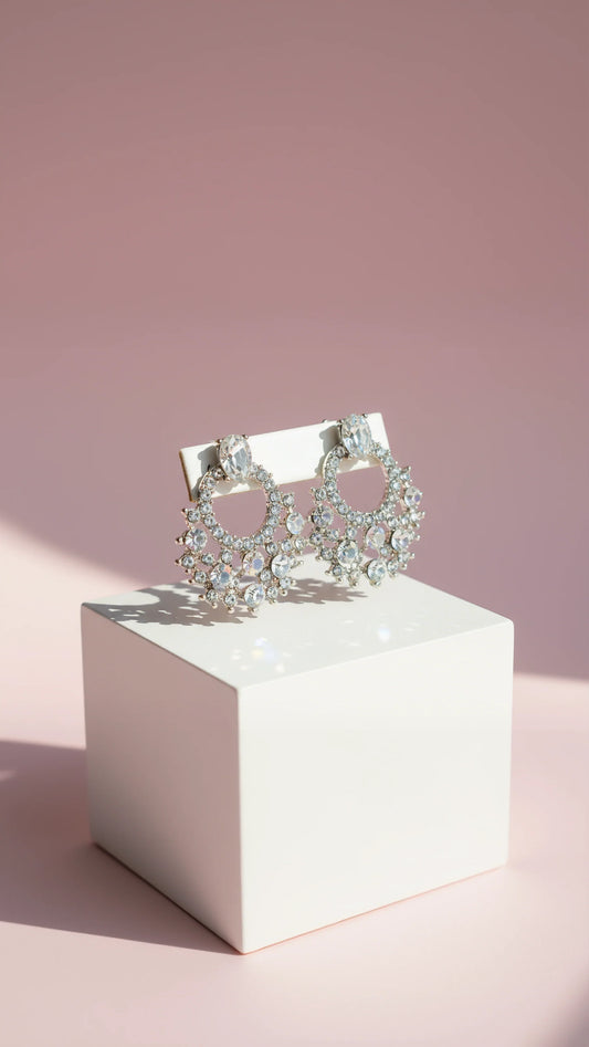 Navette Crystal Stud Earrings