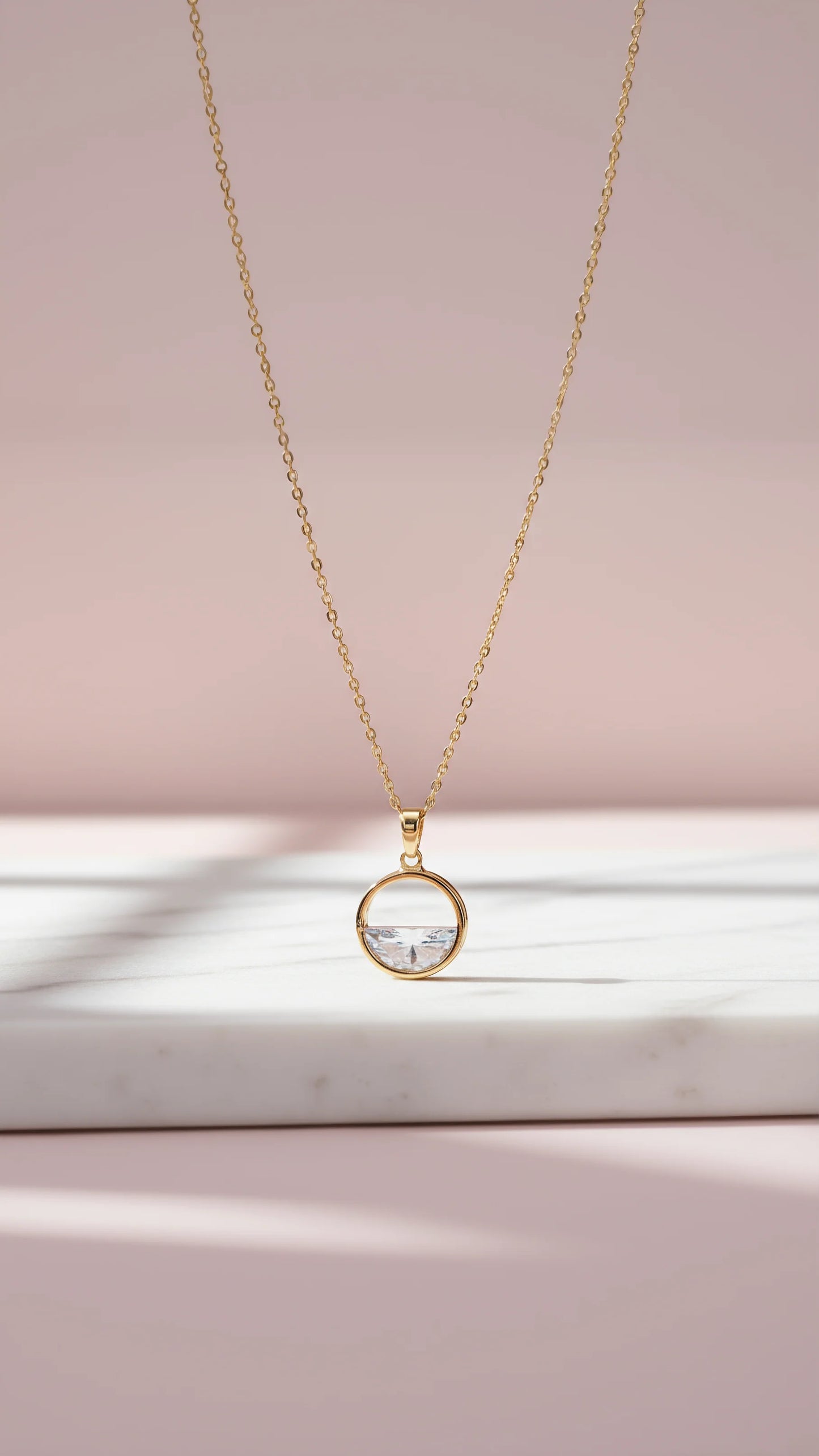 Horizon Crystal Pendant Necklace