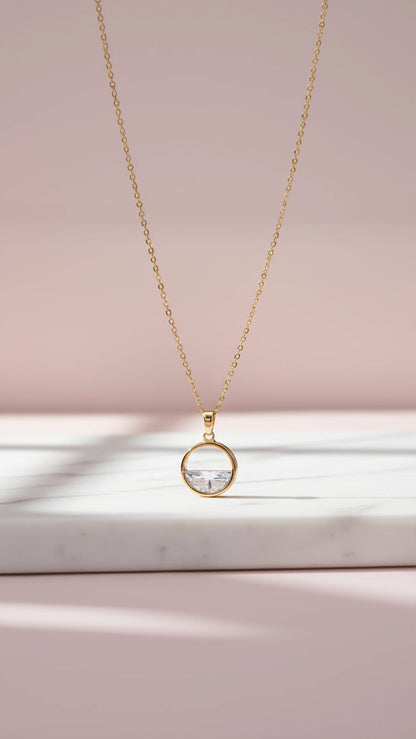 Horizon Crystal Pendant Necklace