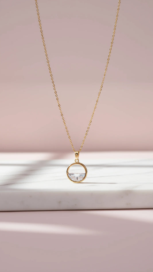 Horizon Crystal Pendant Necklace