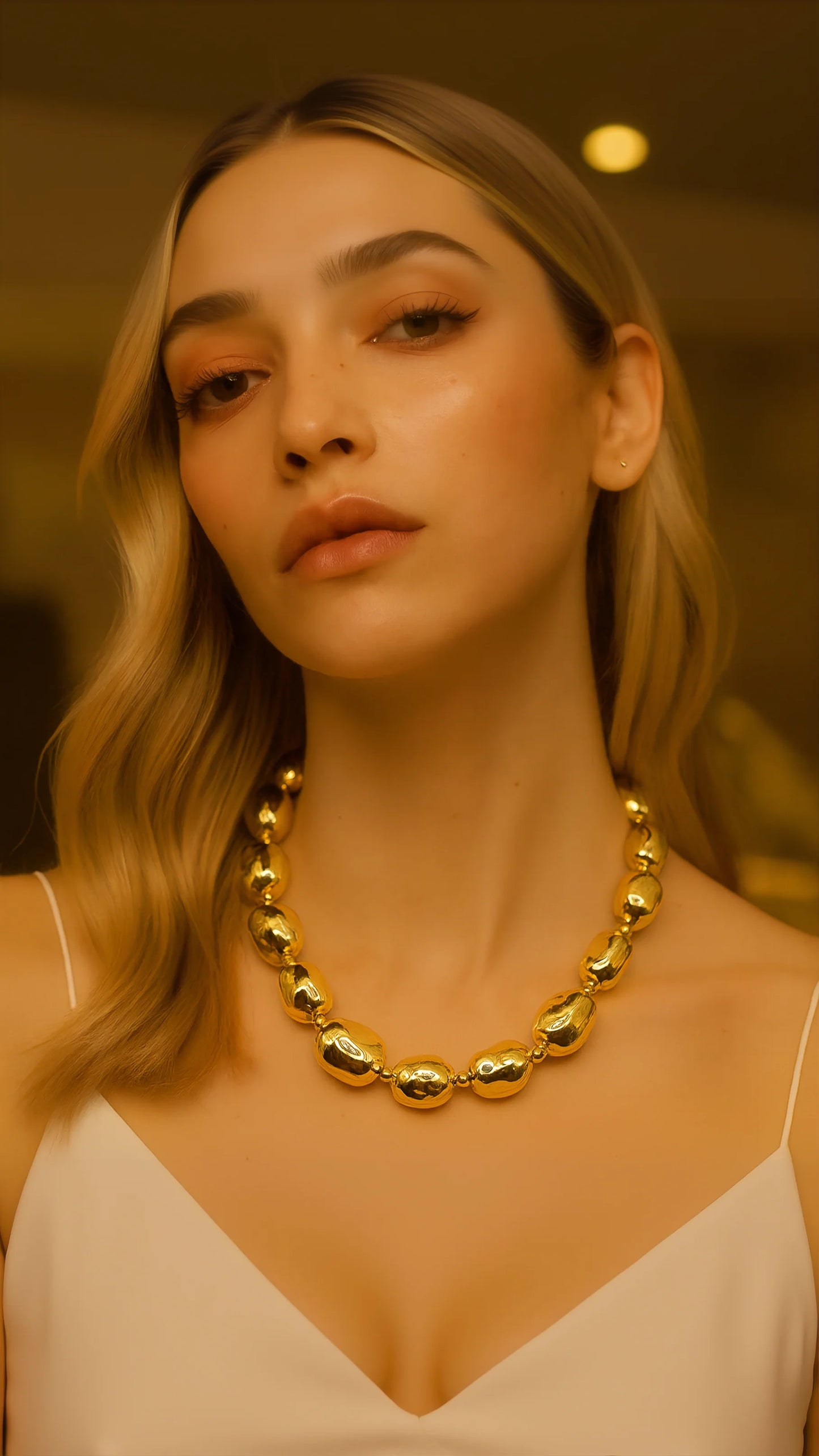 Melted Bubble Chain Link Necklace