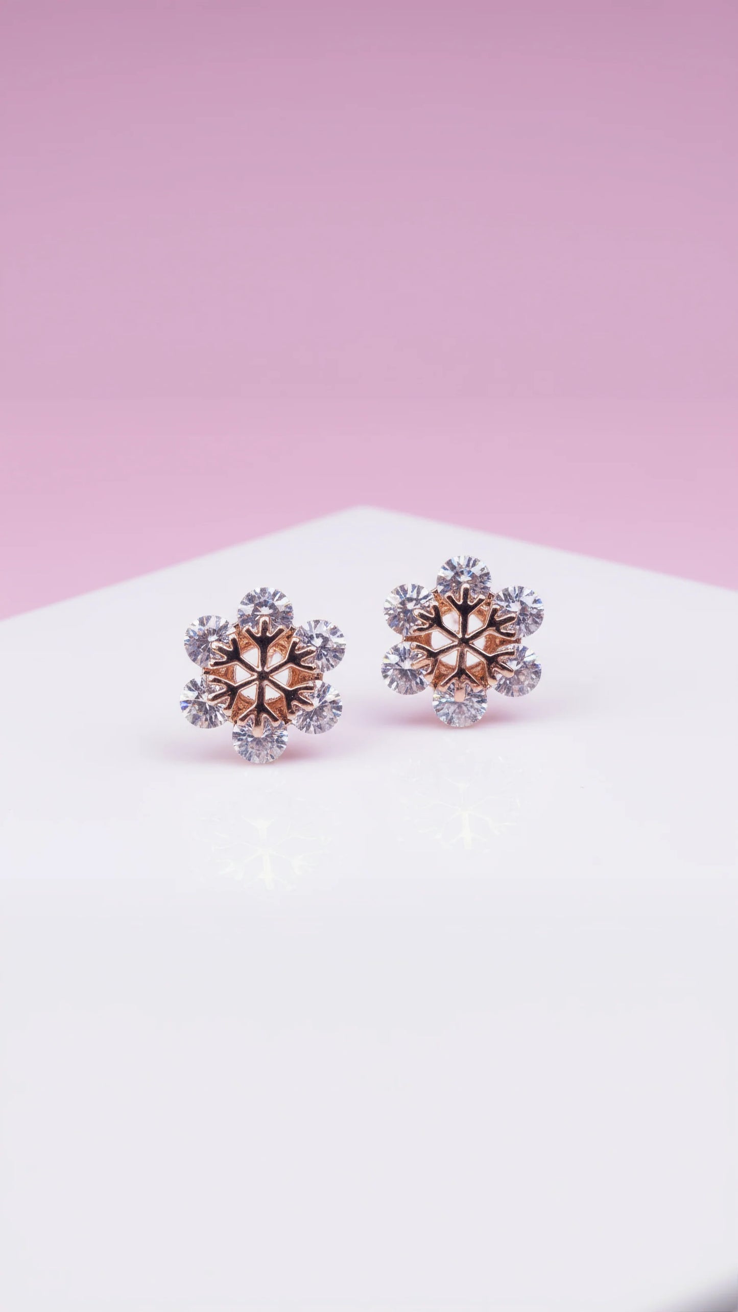 Snowflake Crystal Stud Earrings