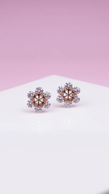 Snowflake Crystal Stud Earrings