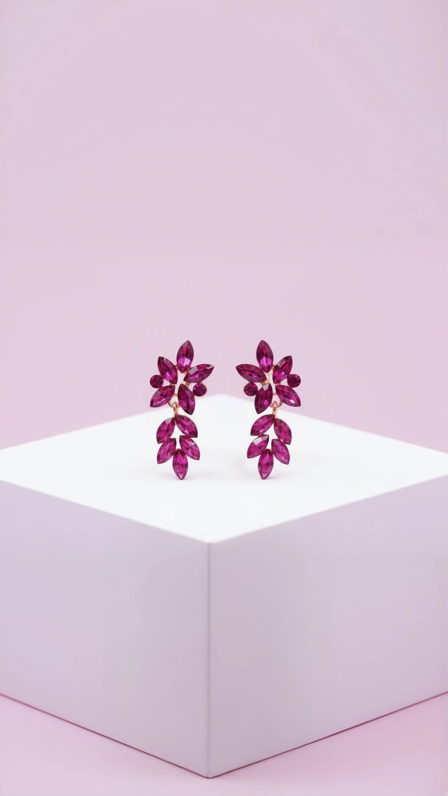 Flower Crystal Drop & Dangle Earrings