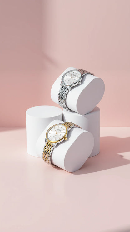 Men’s Round Face Quartz Movement Classic Watch