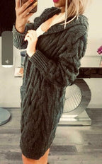 Ladies Cable Knit Hooded Cardigan