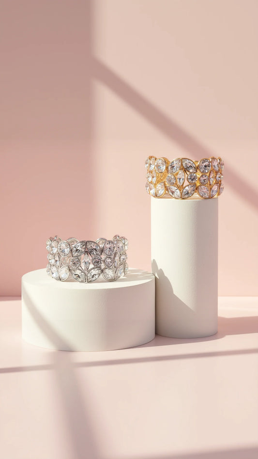 Oval Cut Stretchy Crystal Bracelet