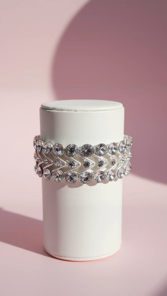 Geometric Stretchy Crystal Bracelet