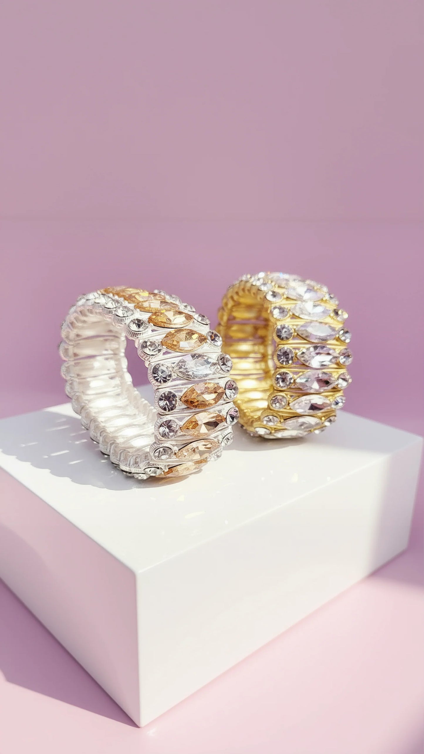 Oval Crystal Stretchy Bracelet