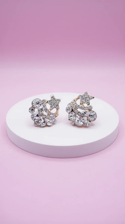 Star Cluster Crystal Stud Earrings