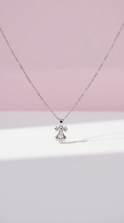 Bow Crystal Pendant Necklace