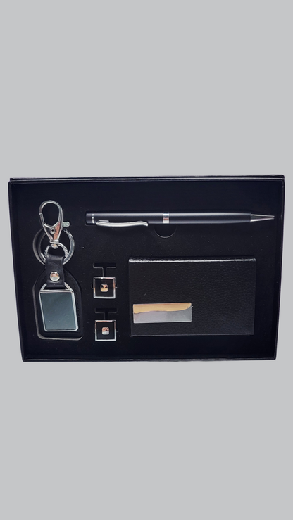 Men’s Premium Gift Set – Wallet, Pen, Keyring & Cufflinks