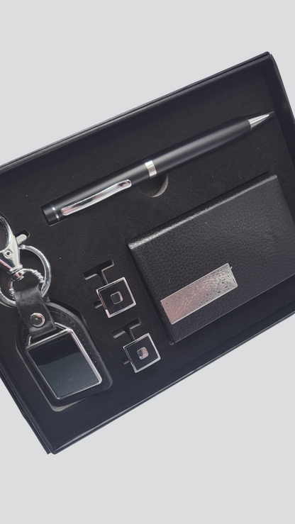Men’s Premium Gift Set – Wallet, Pen, Keyring & Cufflinks