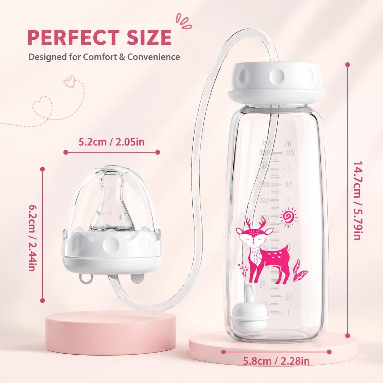 Baby Bottle Set – Blue & Pink Pack of 2