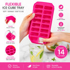 Food Grade Silicone Ice Cube Tray – BPA Free, 15 Compartments, Easy Release