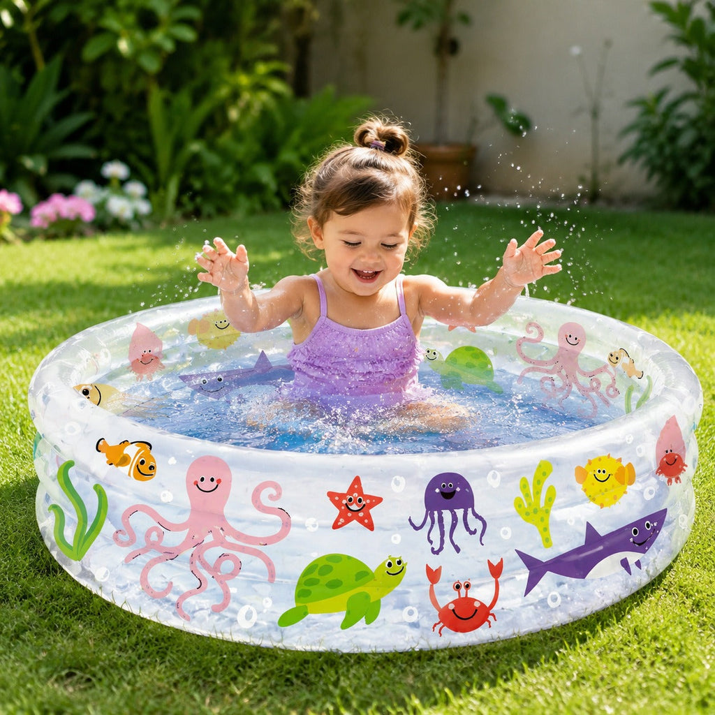 Inflatable Kids Pool – Fun Ocean Theme for Summer Water Play