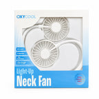 Light-Up Neck Fan – Wireless, Hands-Free Cooling with Adjustable Speeds