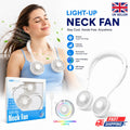 Light-Up Neck Fan – Wireless, Hands-Free Cooling with Adjustable Speeds