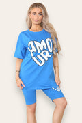 Armour Side Slit Cycling Short and T-Shirts Co-Ord Two Piece Short Set