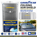 Goodyear Folding Car Sun Shade Reflective Windshield Sun Shield Universal Fit