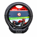 Heavy-Duty 5-Digit Combination Cable Lock for Motorcycle, Bicycle and Scooter