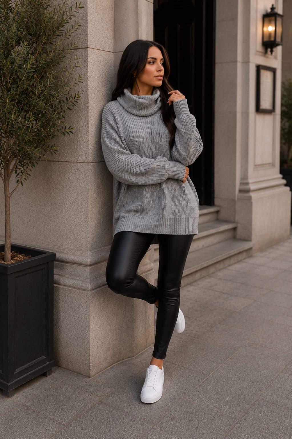Ladies Polo Knitted Florecent Jumper