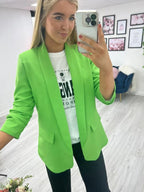 Ruched Sleeve Blazer