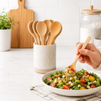 Eco-Friendly Wooden Spoons – Set of 30 Disposable Compostable Cutlery
