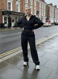 Cropped Zip Hoodie & Trouser Set