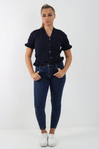 Short Sleeve Frill Cardigan