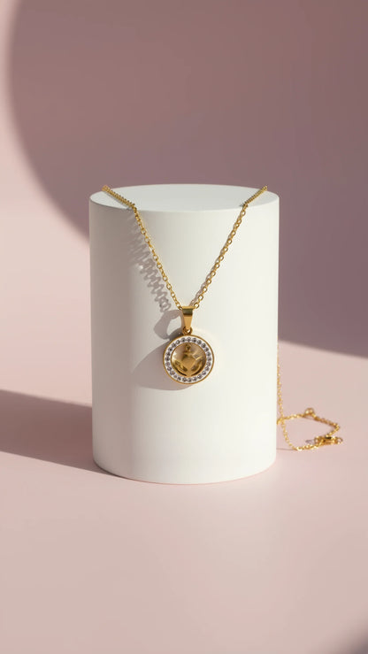 Pavé Crystal St Christopher Anchor Pendant Necklace