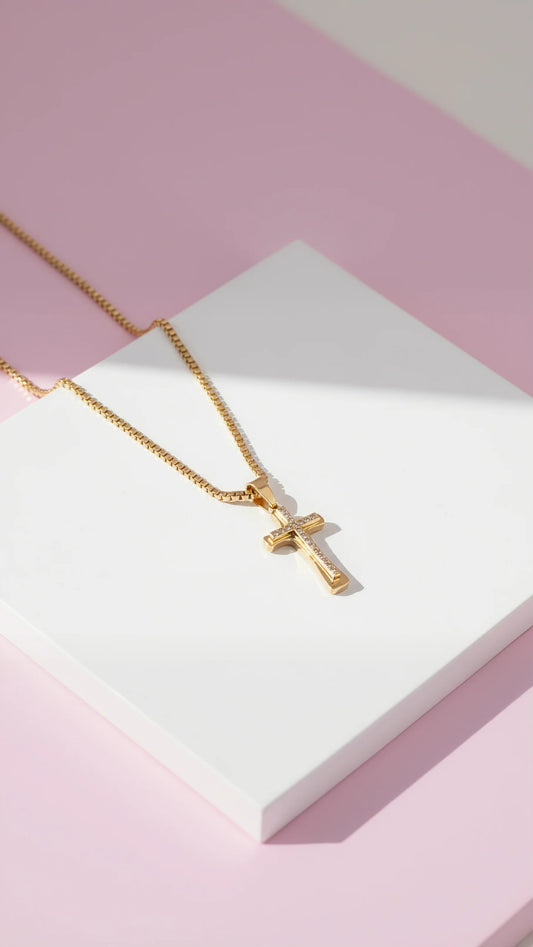 Crystal Cross Symbolic Pendant Necklace