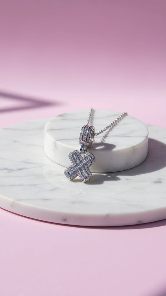 Letter X Crystal Personalized Initial Necklace