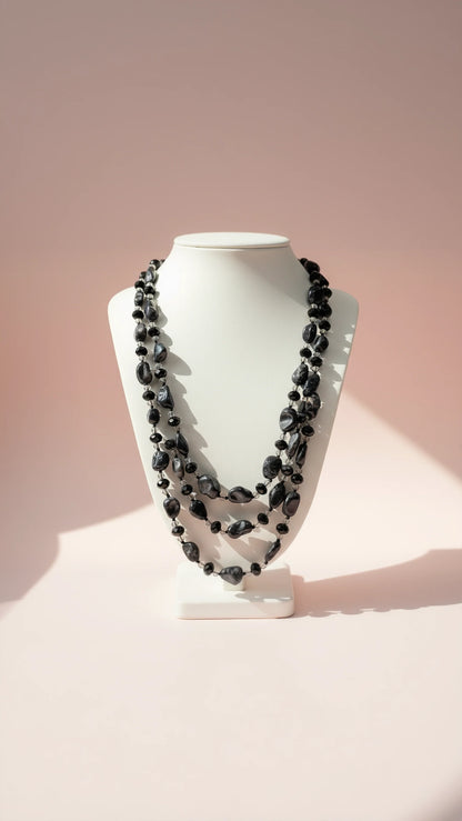 Resin Boho Long Beaded Necklace