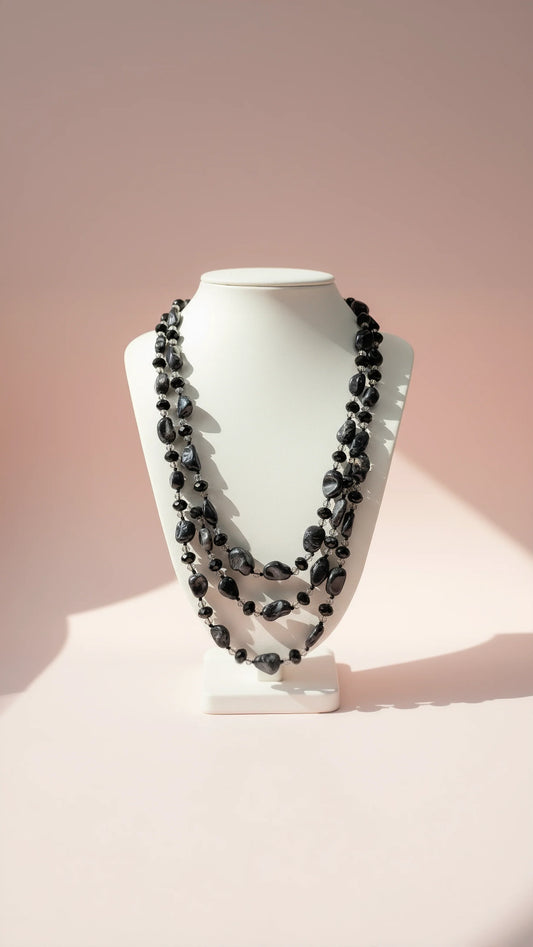 Resin Boho Long Beaded Necklace